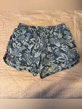 Blue and White Floral American Eagle Comfy Shorts